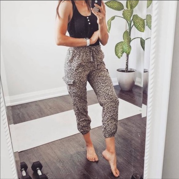 Aerie cheetah joggers Clearance
